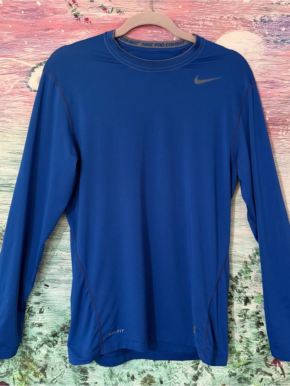 Nike Men's Long-Sleeve Dri-FIT Compression Shirt - Blue